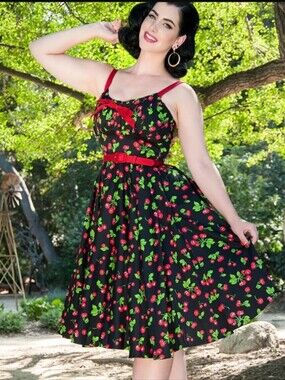 Pinup Couture Molly Dress In Black Cherry, Size 2X